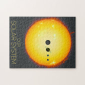 宇宙、太陽のシステム、太陽と惑星 ジグソーパズル (横)