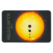 宇宙、太陽のシステム、太陽と惑星 マグネット (横)