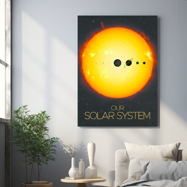 宇宙、太陽のシステム、太陽と惑星 メタルプリント (クリエイターアップロード済み)