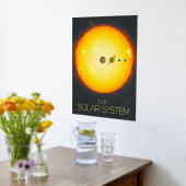 宇宙、太陽のシステム、太陽と惑星 箔ポスター (レイダウン (キッチン))