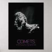宇宙、太陽系、宇宙、彗星、67P 箔ポスター (正面)