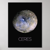 宇宙、太陽系、準惑星ケレス 箔ポスター (正面)