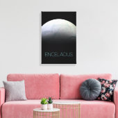 宇宙、宇宙、システ太陽のム、ムーンエンケラドゥス キャンバスプリント (インサイチュ (リビング))