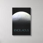 宇宙、宇宙、システ太陽のム、ムーンエンケラドゥス キャンバスプリント (正面)