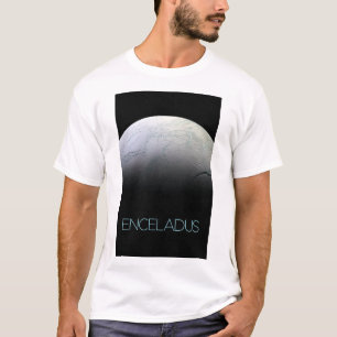 宇宙、宇宙、システ太陽のム、ムーンエンケラドゥス Tシャツ