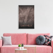 宇宙、宇宙、システ太陽のム、ムーンゲニメデ キャンバスプリント (インサイチュ (リビング))