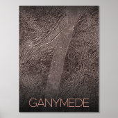 宇宙、宇宙、システ太陽のム、ムーンゲニメデ 箔ポスター (正面)