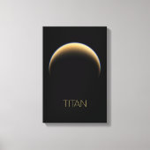 宇宙、宇宙、システ太陽のム、ムーンタイタン キャンバスプリント (正面)
