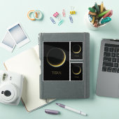 宇宙、宇宙、システ太陽のム、ムーンタイタン シール (iPadカバー)