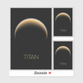 宇宙、宇宙、システ太陽のム、ムーンタイタン シール (シート)