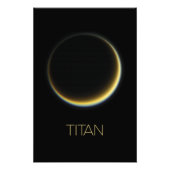 宇宙、宇宙、システ太陽のム、ムーンタイタン フォトプリント            (正面)