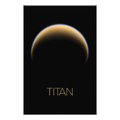 宇宙、宇宙、システ太陽のム、ムーンタイタン フォトプリント            (正面)