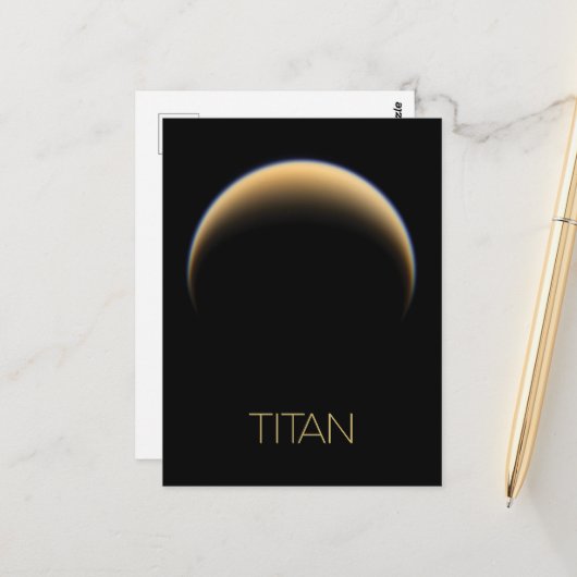宇宙、宇宙、システ太陽のム、ムーンタイタン ポストカード (正面/裏面インサイチュ)