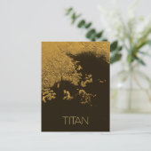 宇宙、宇宙、システ太陽のム、ムーンタイタン ポストカード (スタンド正面)