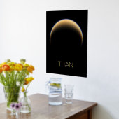 宇宙、宇宙、システ太陽のム、ムーンタイタン 箔ポスター (レイダウン (キッチン))