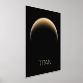 宇宙、宇宙、システ太陽のム、ムーンタイタン 箔ポスター (レイダウン)