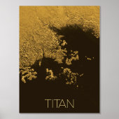 宇宙、宇宙、システ太陽のム、ムーンタイタン 箔ポスター (正面)