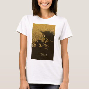 宇宙、宇宙、システ太陽のム、ムーンタイタン Tシャツ