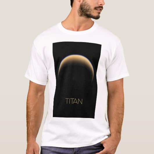 宇宙、宇宙、システ太陽のム、ムーンタイタン Tシャツ (正面)