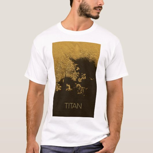 宇宙、宇宙、システ太陽のム、ムーンタイタン Tシャツ (正面)