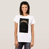 宇宙、宇宙、システ太陽のム、ムーンタイタン Tシャツ (正面フル)