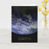 宇宙、宇宙、システ太陽のム、惑星地球 カード (黄色い花)