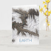 宇宙、宇宙、システ太陽のム、惑星地球 カード (黄色い花)