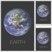 宇宙、宇宙、システ太陽のム、惑星地球 シール (正面)