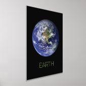宇宙、宇宙、システ太陽のム、惑星地球 箔ポスター (レイダウン)