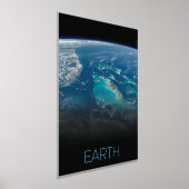 宇宙、宇宙、システ太陽のム、惑星地球 箔ポスター (レイダウン)