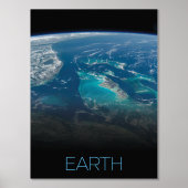 宇宙、宇宙、システ太陽のム、惑星地球 箔ポスター (正面)