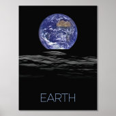 宇宙、宇宙、システ太陽のム、惑星地球 箔ポスター (正面)