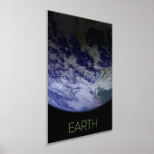 宇宙、宇宙、システ太陽のム、惑星地球 箔ポスター (レイダウン)