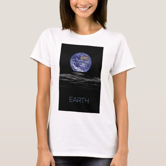 宇宙、宇宙、システ太陽のム、惑星地球 Tシャツ (正面)
