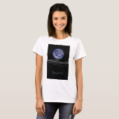 宇宙、宇宙、システ太陽のム、惑星地球 Tシャツ (正面フル)