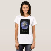 宇宙、宇宙、システ太陽のム、惑星地球 Tシャツ (正面フル)
