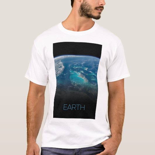 宇宙、宇宙、システ太陽のム、惑星地球 Tシャツ (正面)