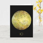 宇宙、宇宙、システ太陽のム、Moon IO カード (黄色い花)