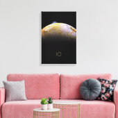 宇宙、宇宙、システ太陽のム、Moon IO キャンバスプリント (インサイチュ (リビング))