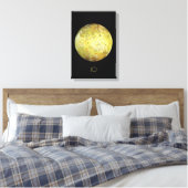 宇宙、宇宙、システ太陽のム、Moon IO キャンバスプリント (インサイチュ (寝室))
