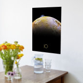 宇宙、宇宙、システ太陽のム、Moon IO 箔ポスター (レイダウン (キッチン))