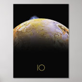 宇宙、宇宙、システ太陽のム、Moon IO 箔ポスター (正面)