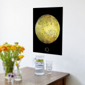 宇宙、宇宙、システ太陽のム、Moon IO 箔ポスター (レイダウン (キッチン))