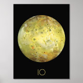 宇宙、宇宙、システ太陽のム、Moon IO 箔ポスター (正面)