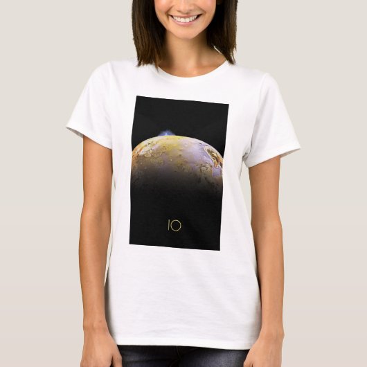 宇宙、宇宙、システ太陽のム、Moon IO Tシャツ (正面)