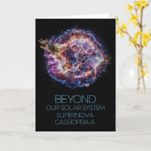 宇宙、宇宙、超新星カシオペアA カード (黄色い花)