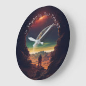 宇宙 惑星 太陽 宇宙飛行士 洞窟 ラージ壁時計 (傾斜)