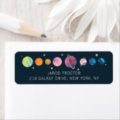 宇宙 惑星 星 月 銀河 戻り先住所 ラベル (インサイチュ)