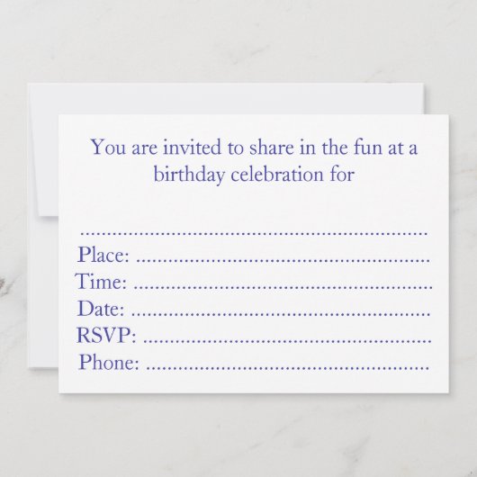 宇宙 招待状 (裏面)