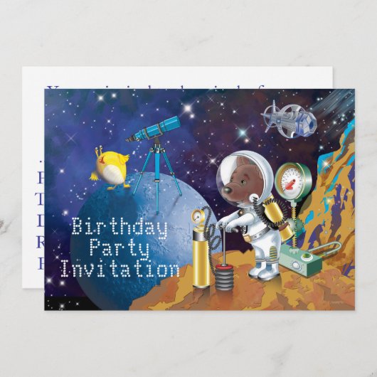 宇宙 招待状 (正面/裏面)